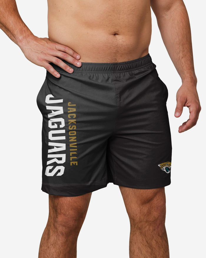 Jacksonville Jaguars Solid Wordmark Traditional Swimming Trunks FOCO S - FOCO.com