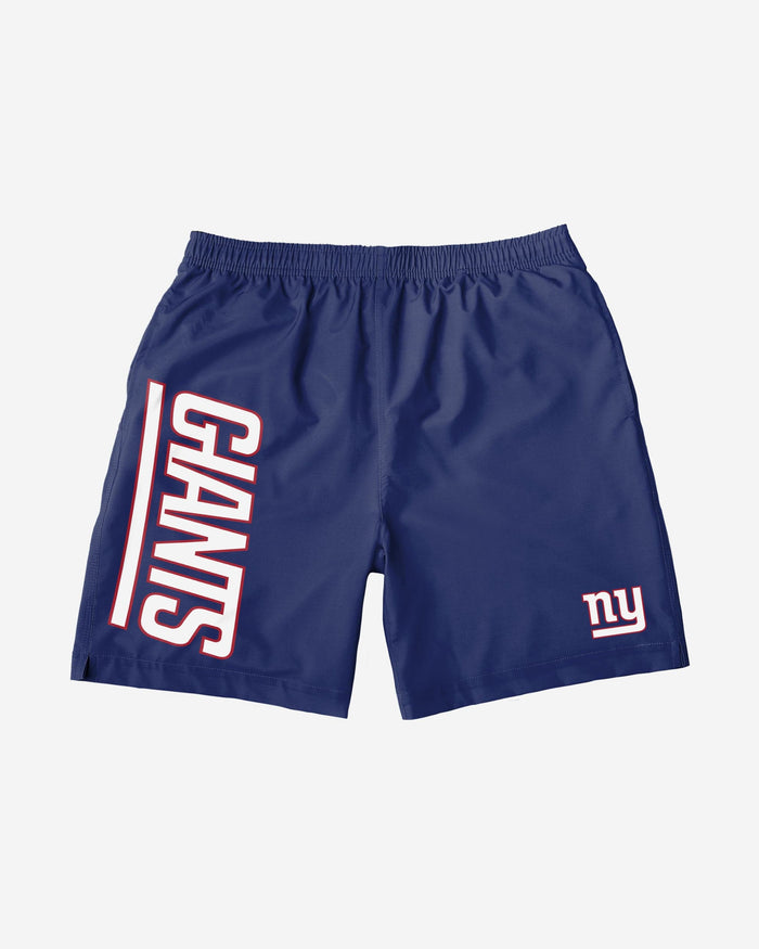 New York Giants Solid Wordmark Traditional Swimming Trunks FOCO - FOCO.com