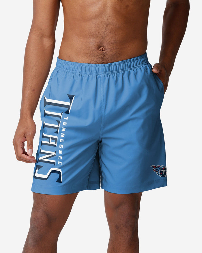 Tennessee Titans Solid Wordmark Traditional Swimming Trunks FOCO S - FOCO.com