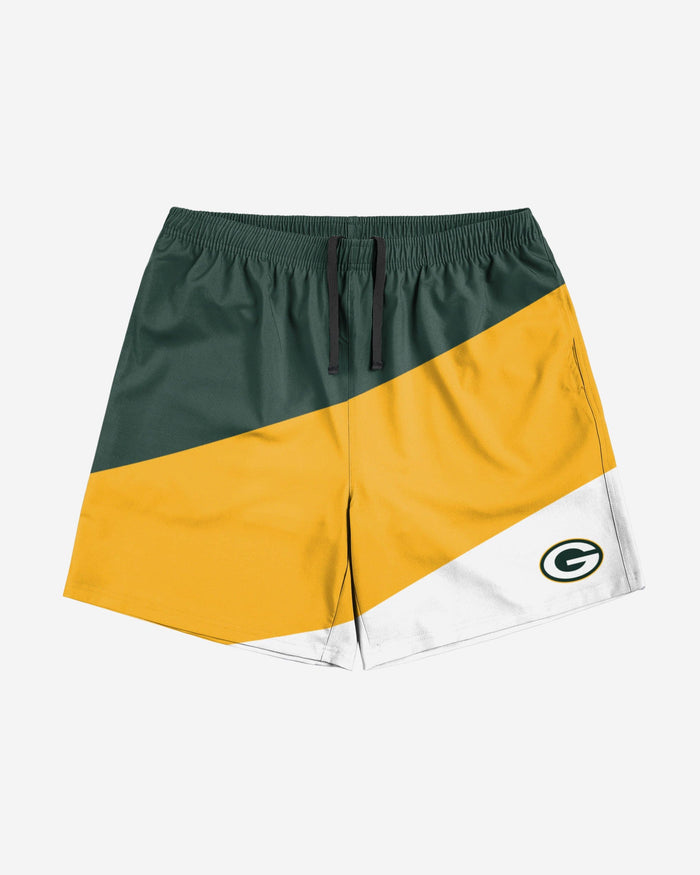 Green Bay Packers Colorblock Double Down Liner Training Shorts FOCO - FOCO.com