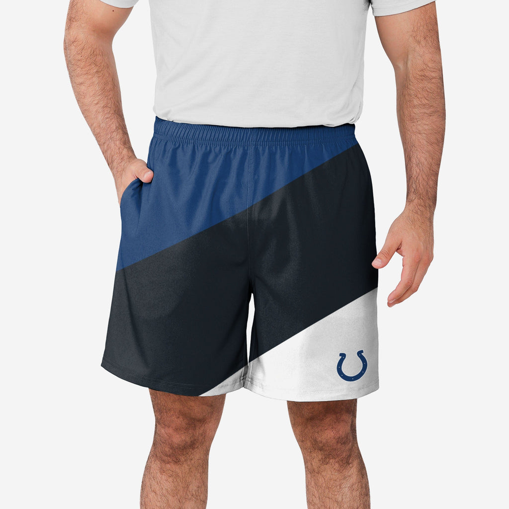 Indianapolis Colts Colorblock Double Down Liner Training Shorts FOCO S - FOCO.com