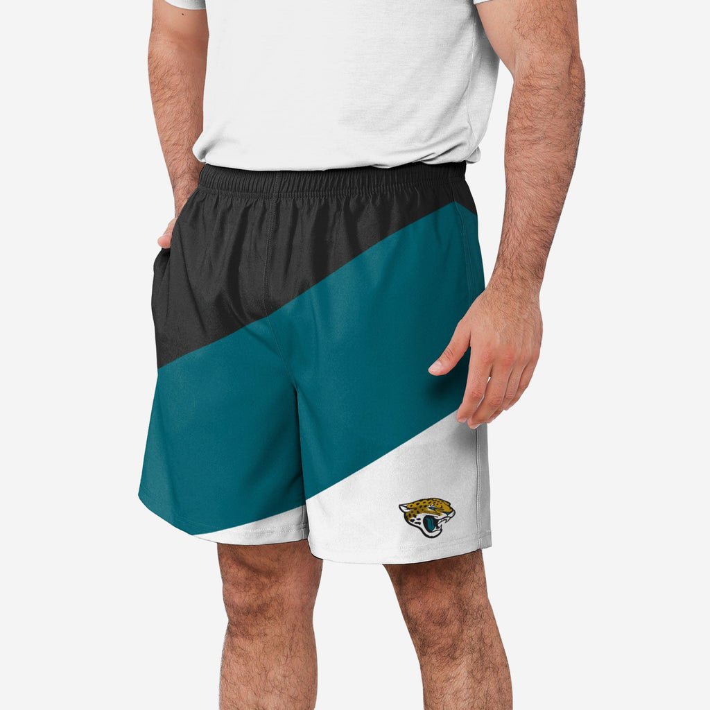 Jacksonville Jaguars Colorblock Double Down Liner Training Shorts FOCO S - FOCO.com