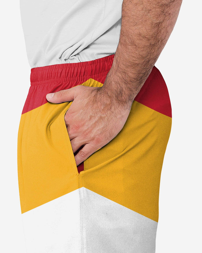 Kansas City Chiefs Colorblock Double Down Liner Training Shorts FOCO - FOCO.com