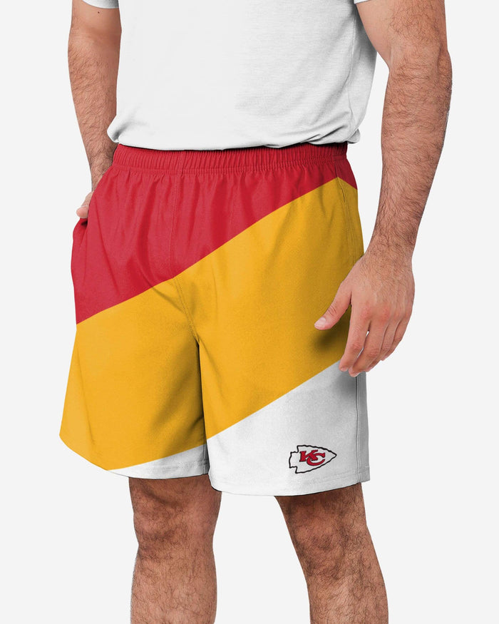 Kansas City Chiefs Colorblock Double Down Liner Training Shorts FOCO S - FOCO.com