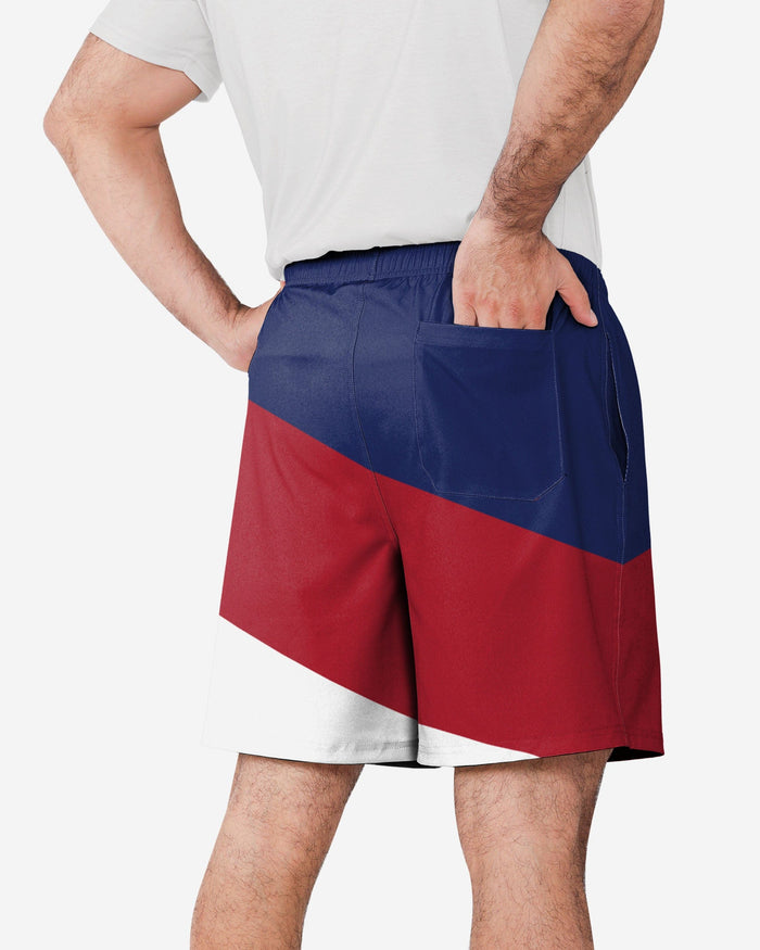 New York Giants Colorblock Double Down Liner Training Shorts FOCO - FOCO.com