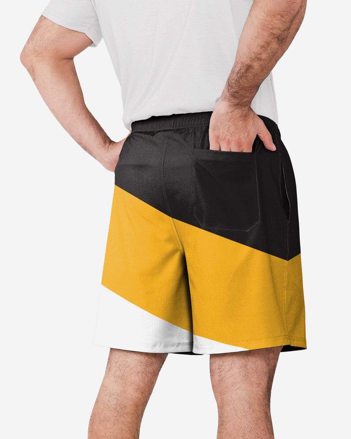 Pittsburgh Steelers Colorblock Double Down Liner Training Shorts FOCO - FOCO.com