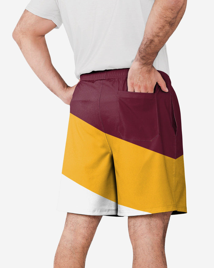 Washington Commanders Colorblock Double Down Liner Training Shorts FOCO - FOCO.com