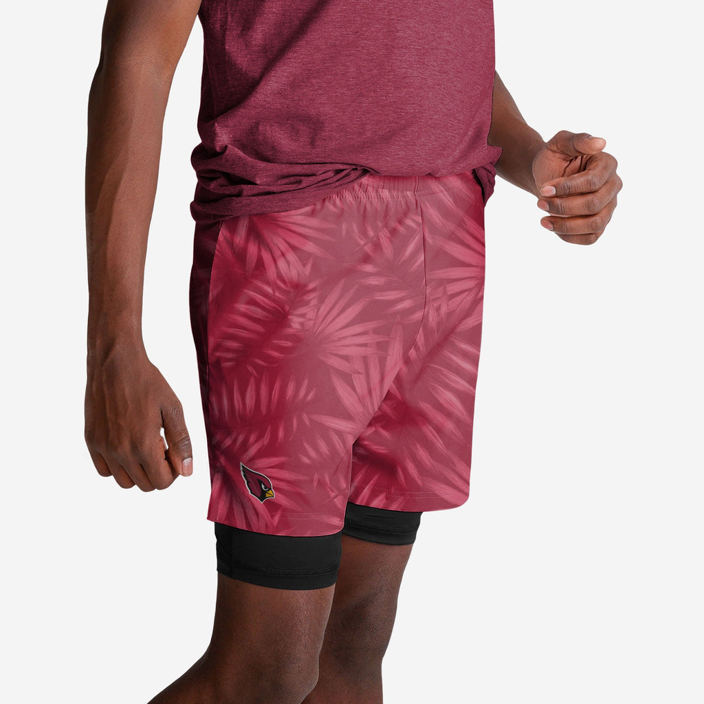 Arizona Cardinals Floral Black Liner Shorts FOCO S - FOCO.com