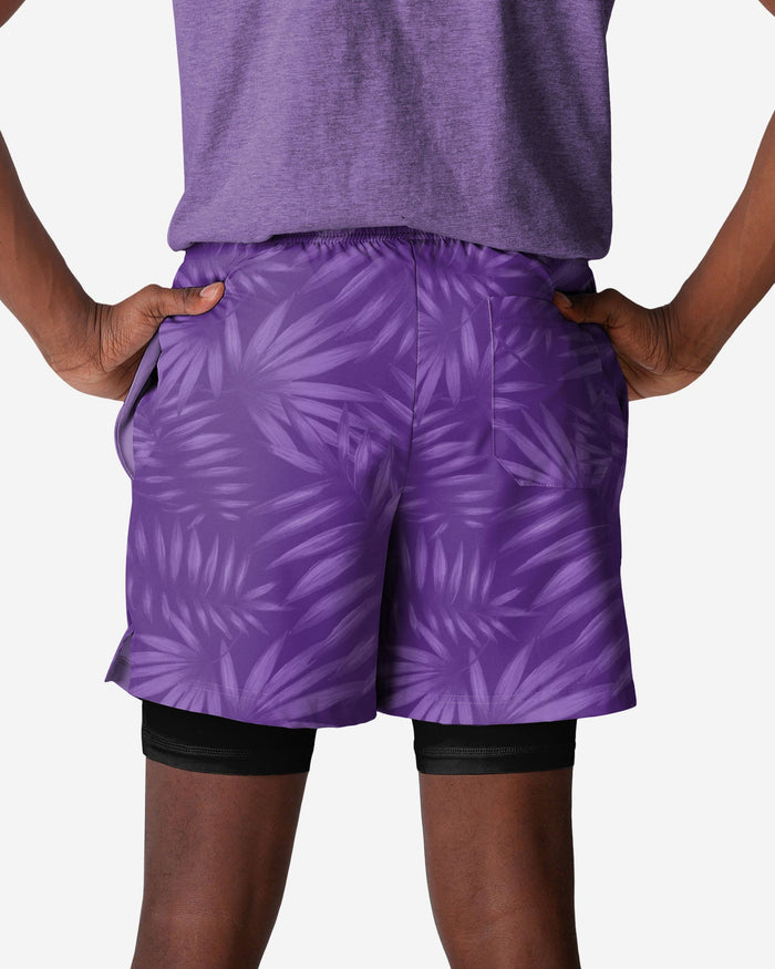 Minnesota Vikings Floral Black Liner Shorts FOCO - FOCO.com