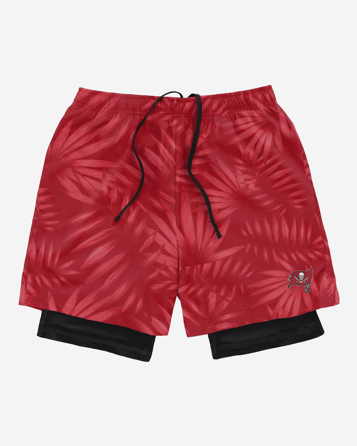 Tampa Bay Buccaneers Floral Black Liner Shorts FOCO - FOCO.com