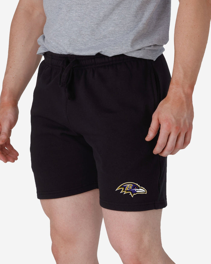 Baltimore Ravens Solid Fleece Shorts FOCO S - FOCO.com