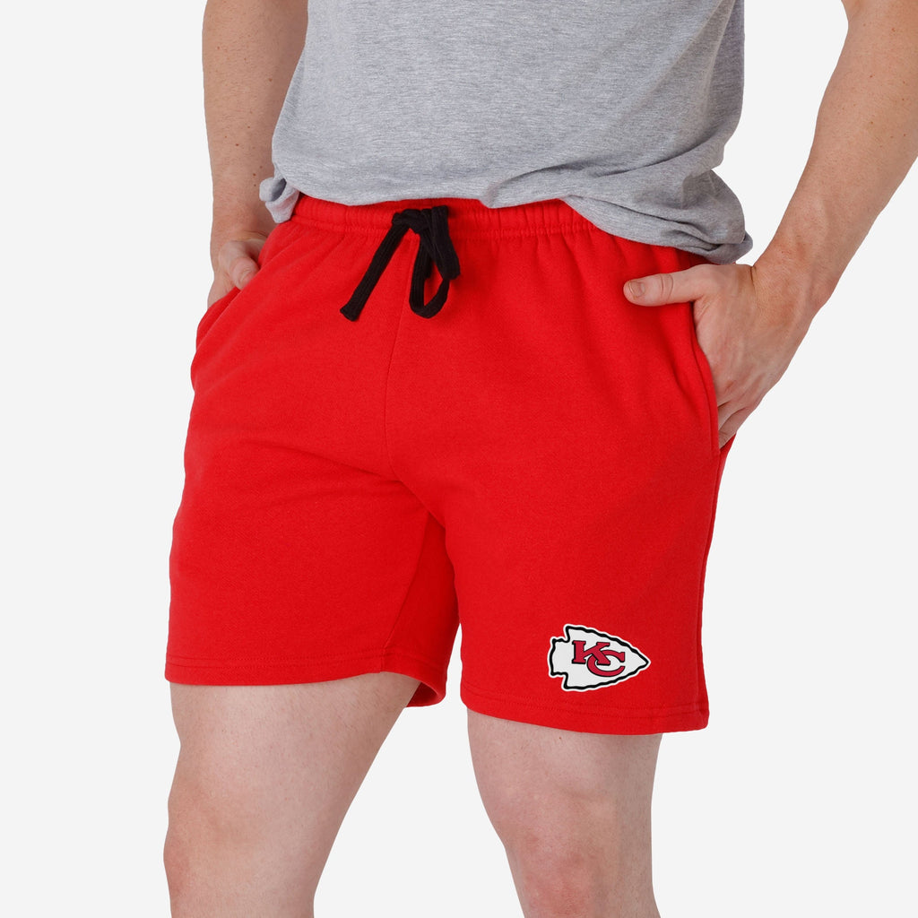 Kansas City Chiefs Solid Fleece Shorts FOCO S - FOCO.com