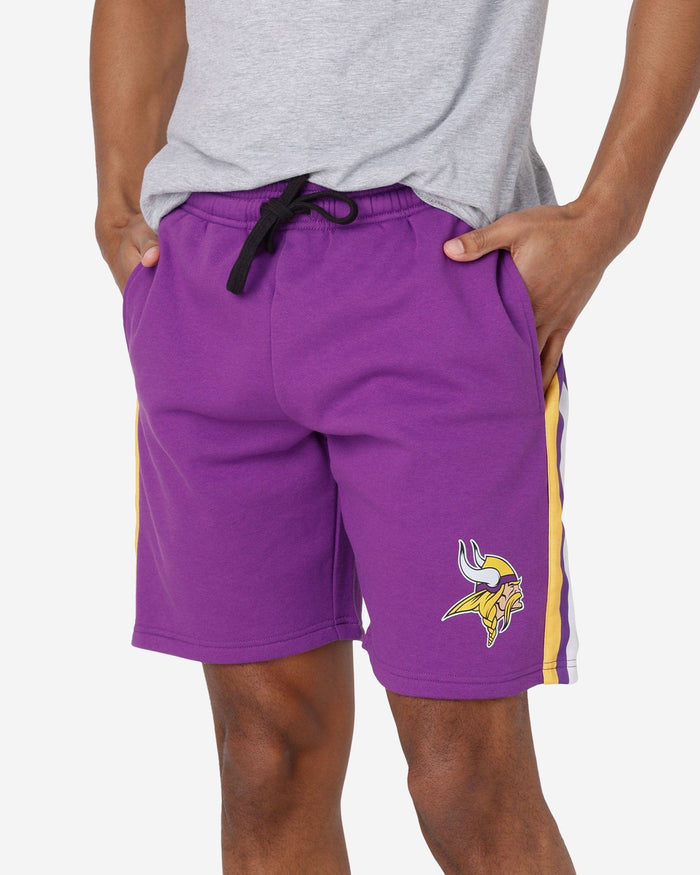 Minnesota Vikings Side Stripe Fleece Shorts FOCO S - FOCO.com