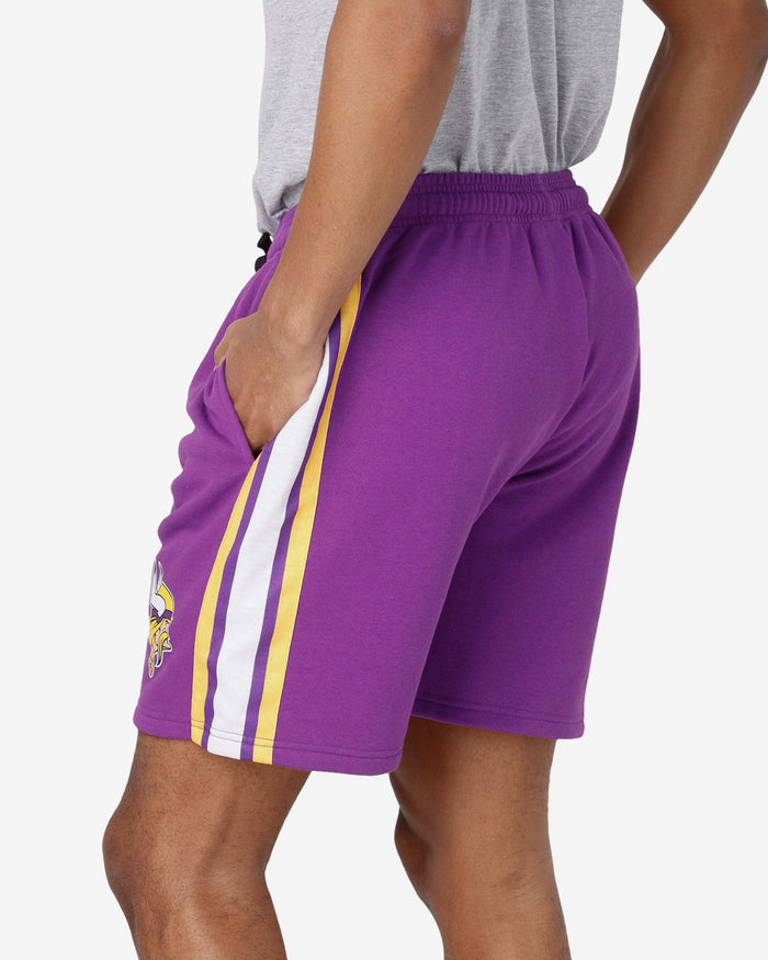Minnesota Vikings Side Stripe Fleece Shorts FOCO - FOCO.com