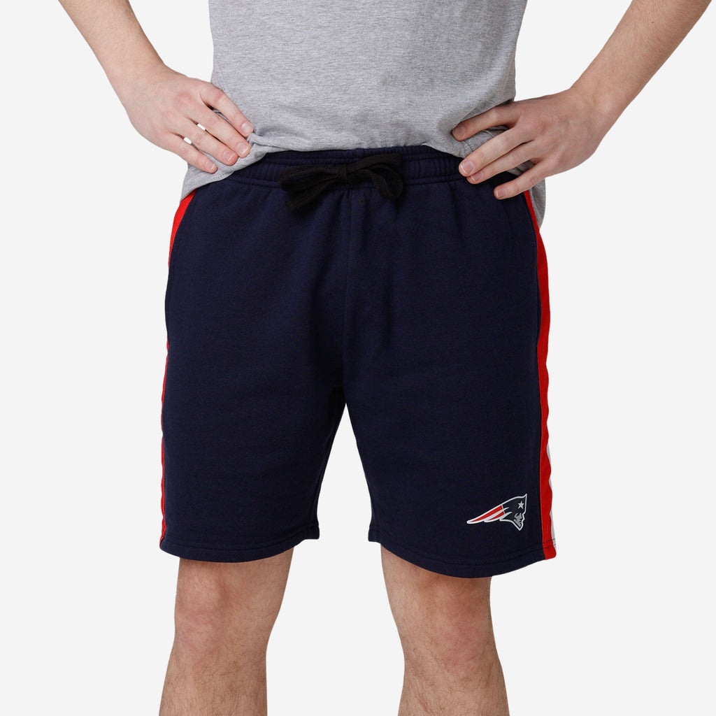 New England Patriots Side Stripe Fleece Shorts FOCO S - FOCO.com