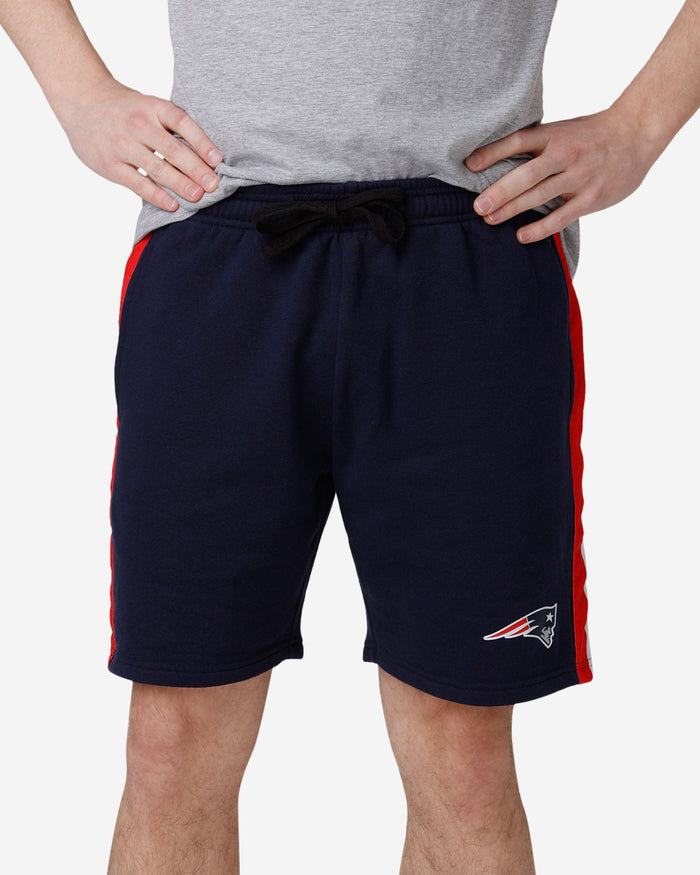 New England Patriots Side Stripe Fleece Shorts FOCO S - FOCO.com