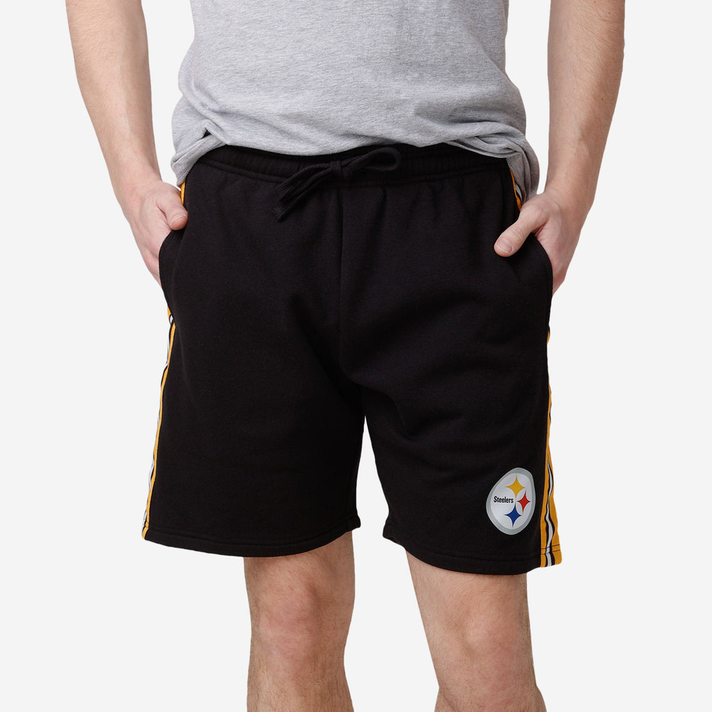 Pittsburgh Steelers Side Stripe Fleece Shorts FOCO S - FOCO.com