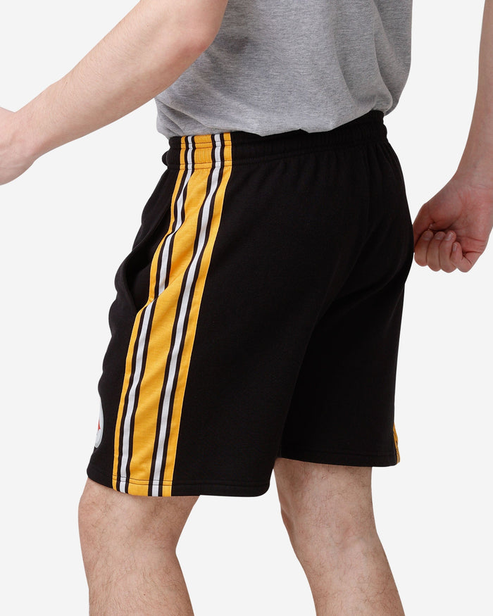 Pittsburgh Steelers Side Stripe Fleece Shorts FOCO - FOCO.com