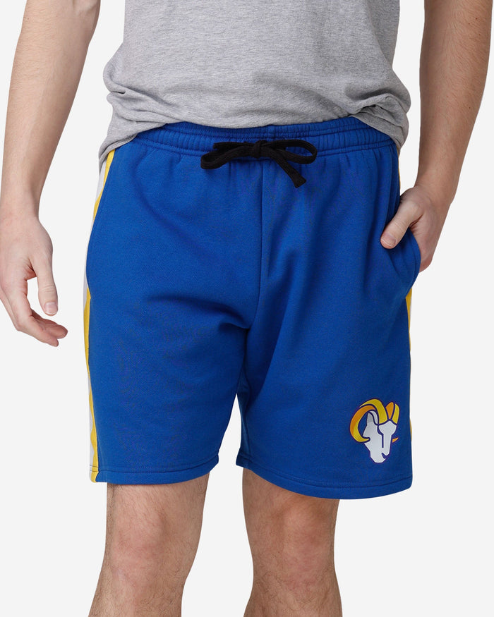 Los Angeles Rams Side Stripe Fleece Shorts FOCO S - FOCO.com