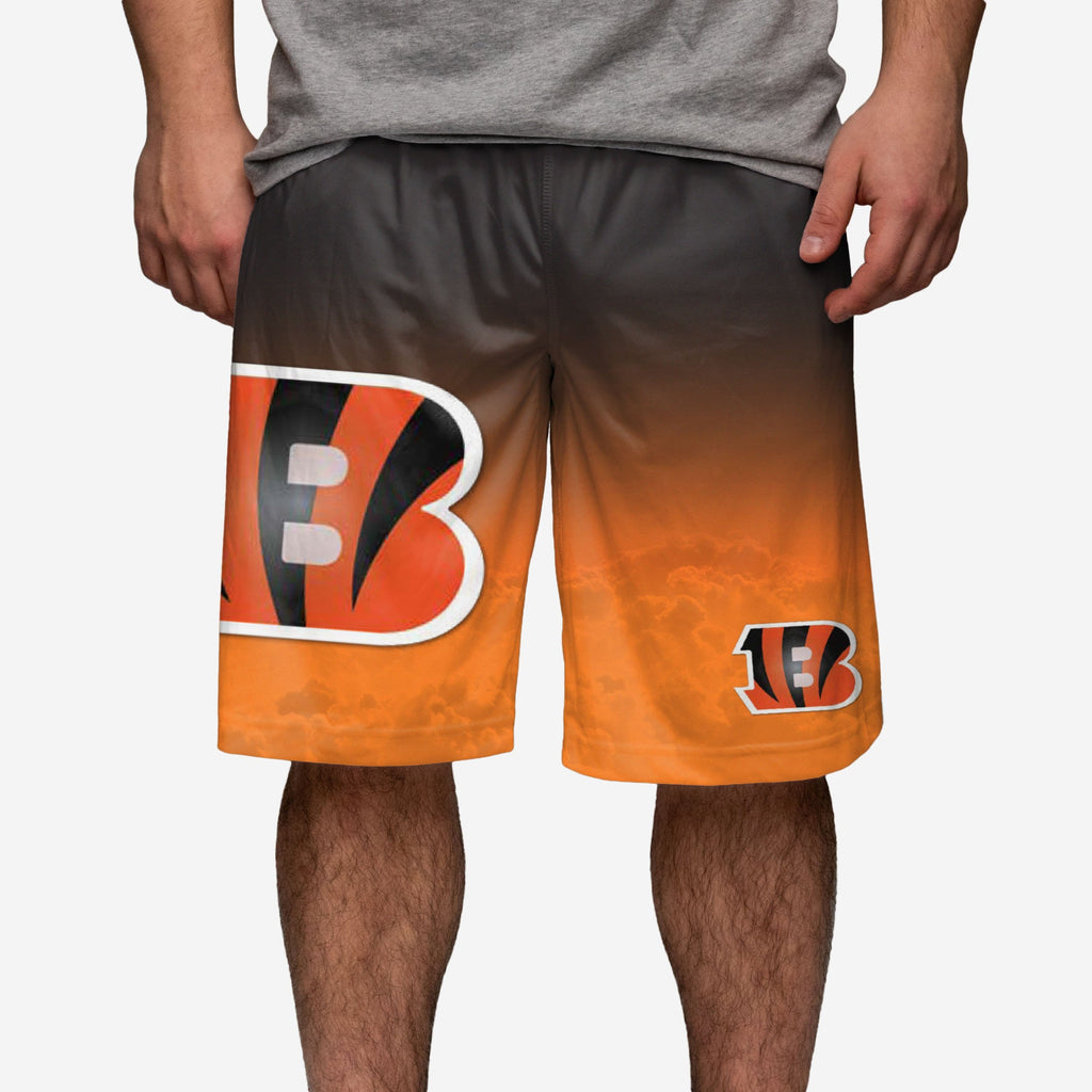 Cincinnati Bengals Gradient Big Logo Training Shorts FOCO S - FOCO.com