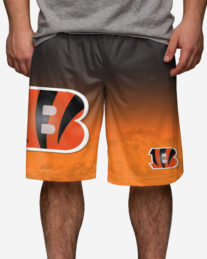 Cincinnati Bengals Gradient Big Logo Training Shorts FOCO S - FOCO.com