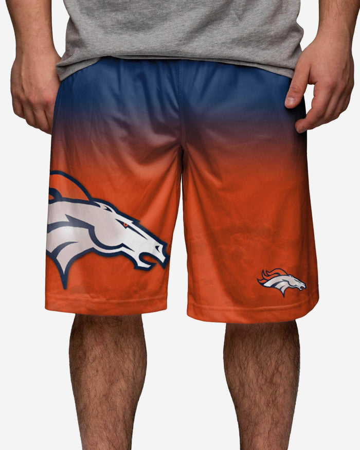 Denver Broncos Gradient Big Logo Training Shorts FOCO - FOCO.com