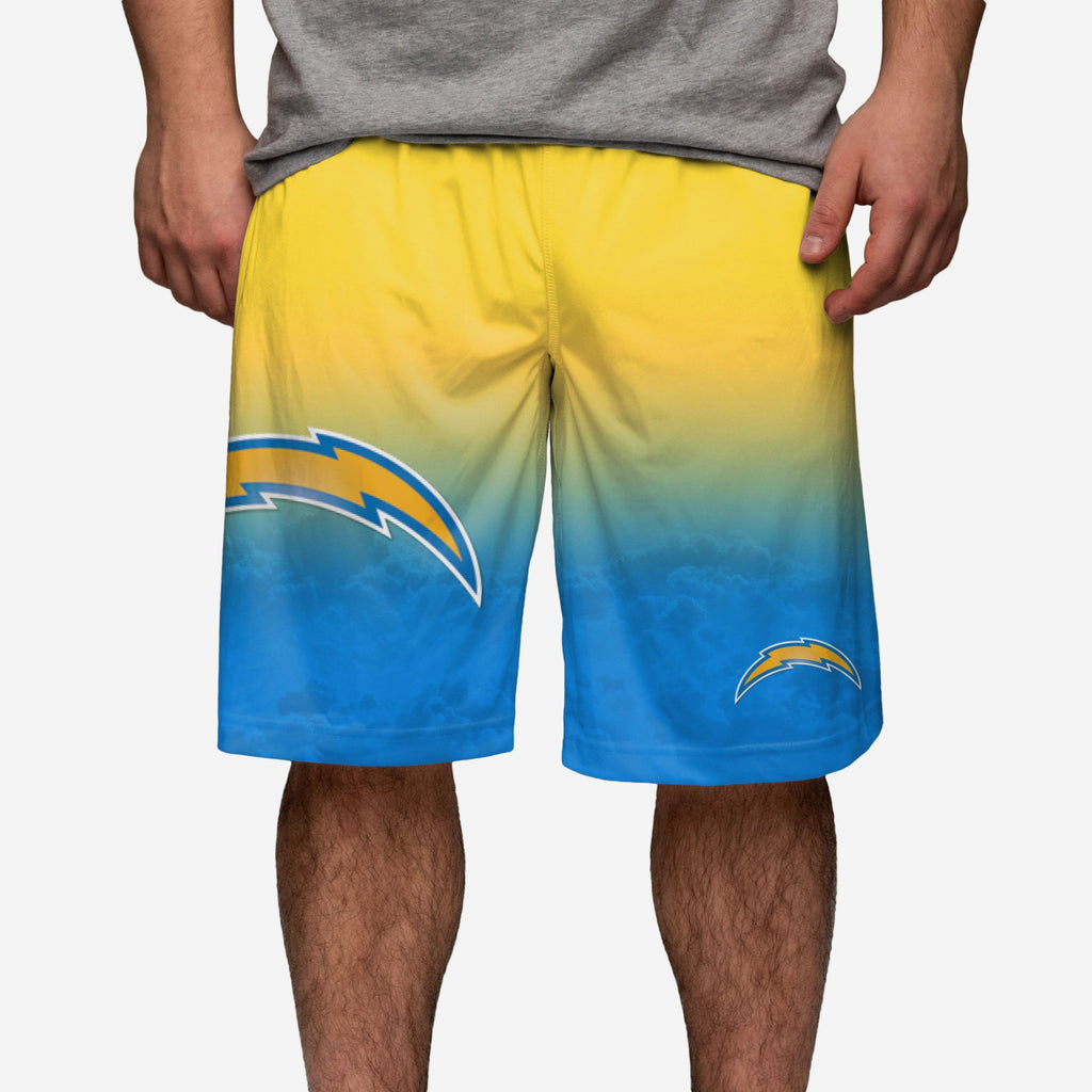 Los Angeles Chargers Gradient Big Logo Training Shorts FOCO S - FOCO.com