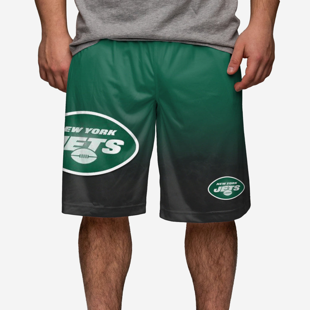 New York Jets Gradient Big Logo Training Shorts FOCO S - FOCO.com