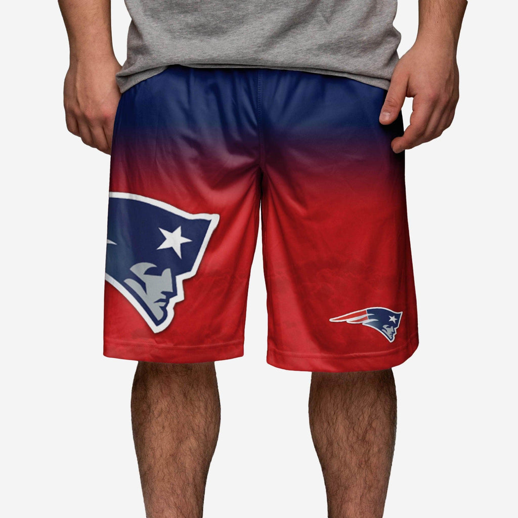 New England Patriots Gradient Big Logo Training Shorts FOCO - FOCO.com