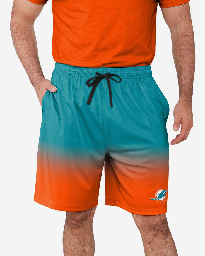 Miami Dolphins Game Ready Gradient Training Shorts FOCO S - FOCO.com