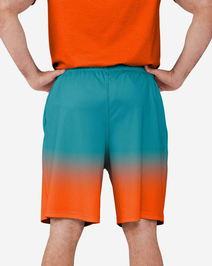 Miami Dolphins Game Ready Gradient Training Shorts FOCO - FOCO.com