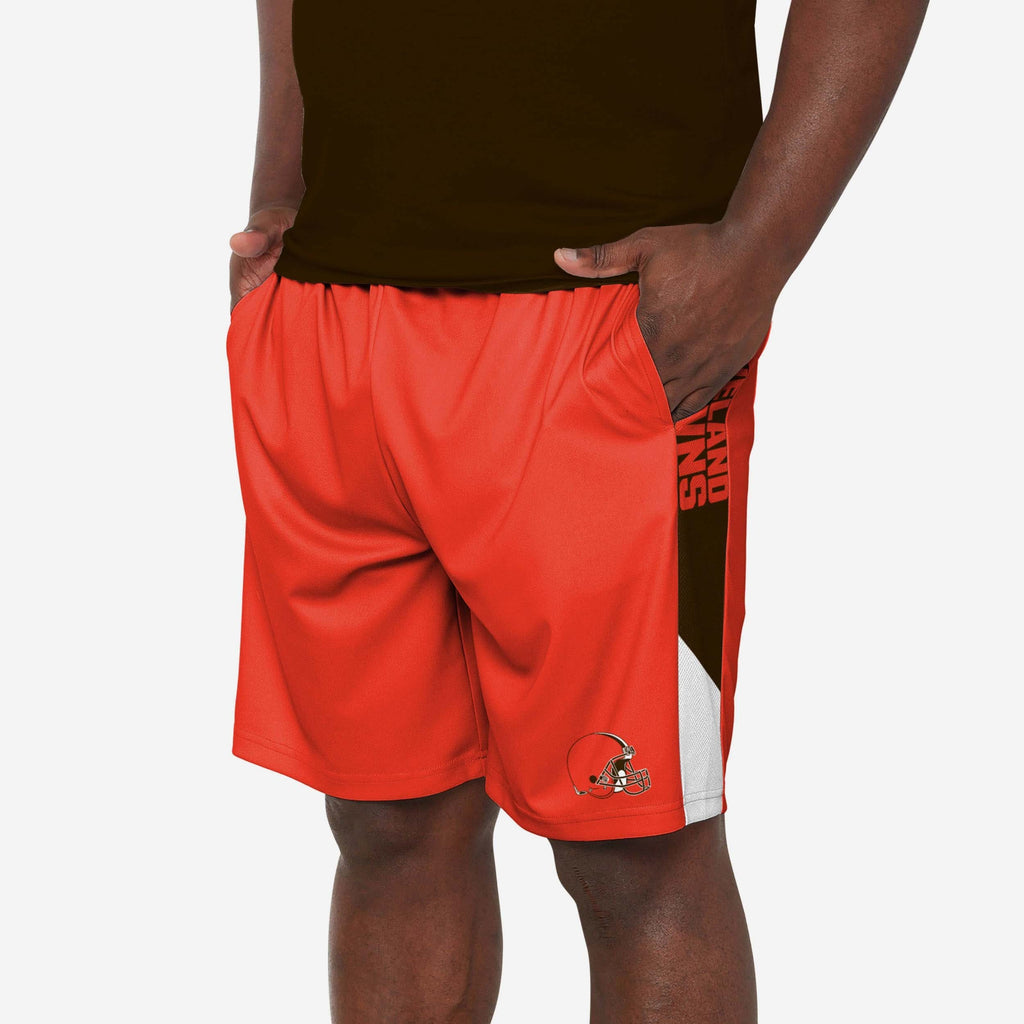 Cleveland Browns Side Stripe Training Shorts FOCO S - FOCO.com