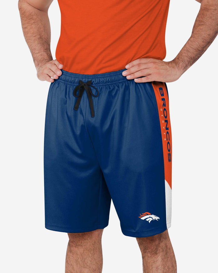 Denver Broncos Side Stripe Training Shorts FOCO S - FOCO.com