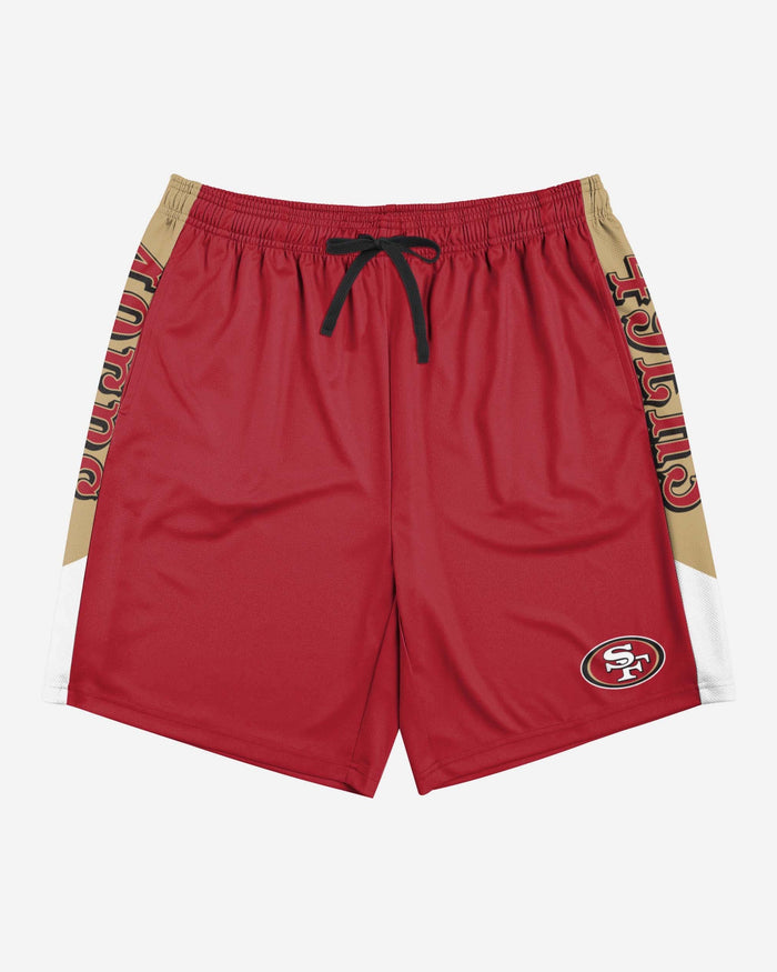 San Francisco 49ers Side Stripe Training Shorts FOCO - FOCO.com
