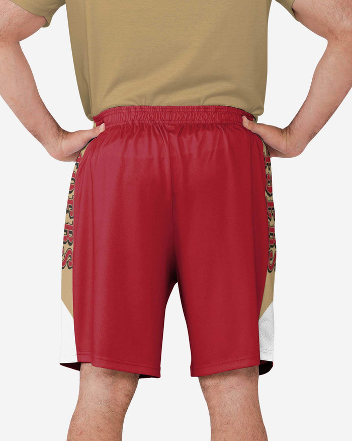 San Francisco 49ers Side Stripe Training Shorts FOCO - FOCO.com