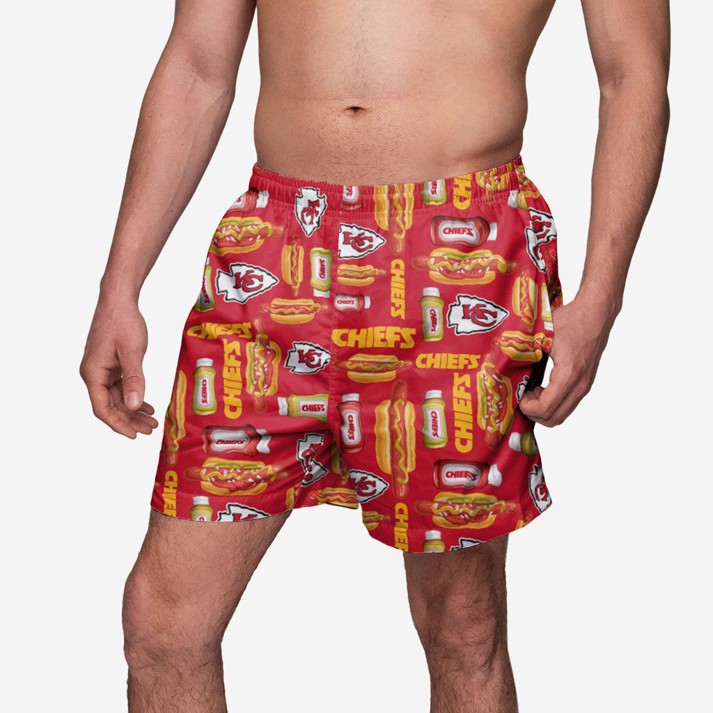 Kansas City Chiefs Grill Pro Swimming Trunks FOCO S - FOCO.com