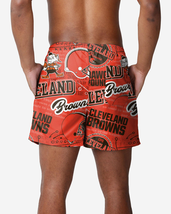 Cleveland Browns Logo Rush Swimming Trunks FOCO - FOCO.com