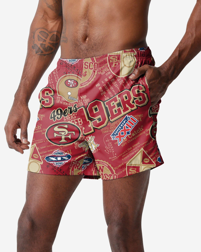 San Francisco 49ers Logo Rush Swimming Trunks FOCO S - FOCO.com