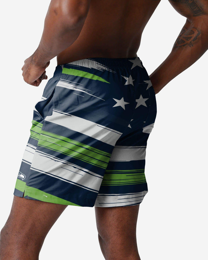 Seattle Seahawks Americana Swimming Trunks FOCO - FOCO.com