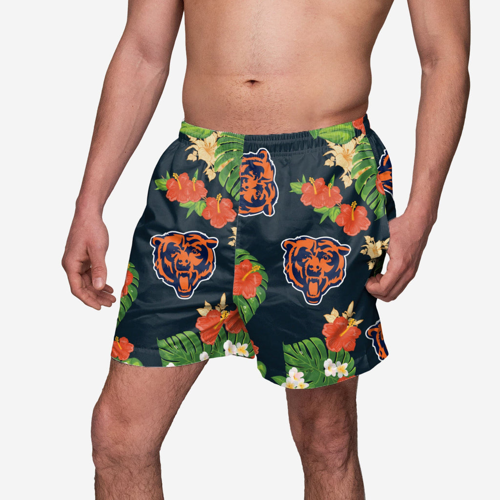 Chicago Bears Floral Swimming Trunks FOCO S - FOCO.com