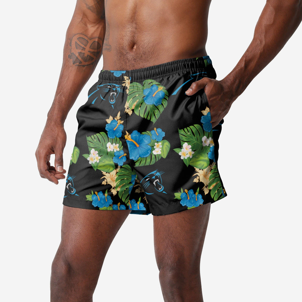 Carolina Panthers Floral Swimming Trunks FOCO S - FOCO.com