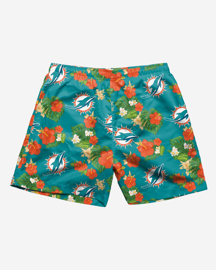 Miami Dolphins Floral Swimming Trunks FOCO - FOCO.com