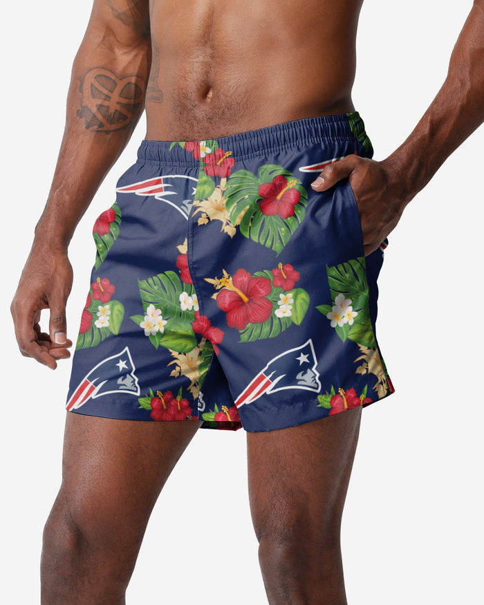 New England Patriots Floral Swimming Trunks FOCO S - FOCO.com