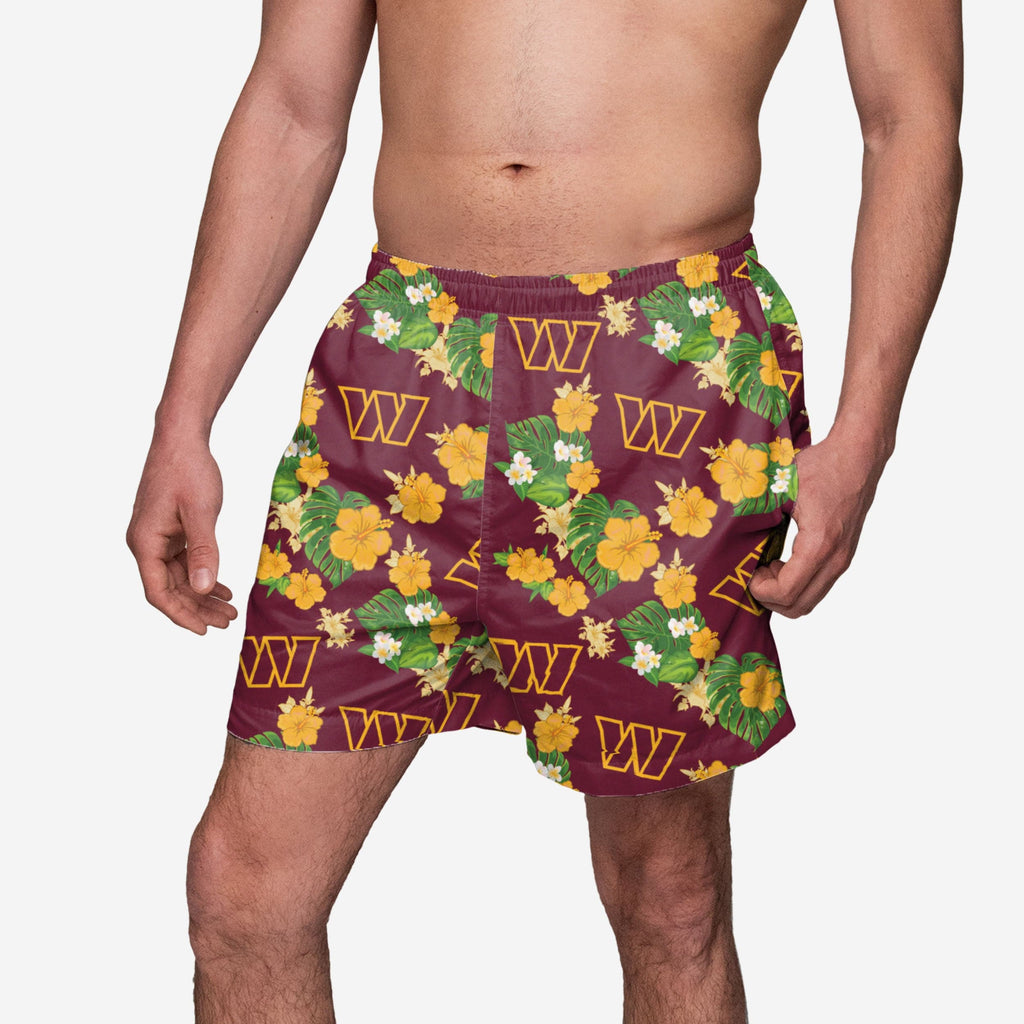 Washington Commanders Floral Swimming Trunks FOCO S - FOCO.com