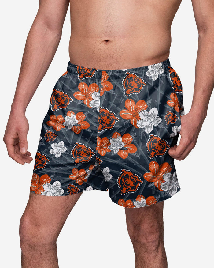 Chicago Bears Hibiscus Swimming Trunks FOCO S - FOCO.com