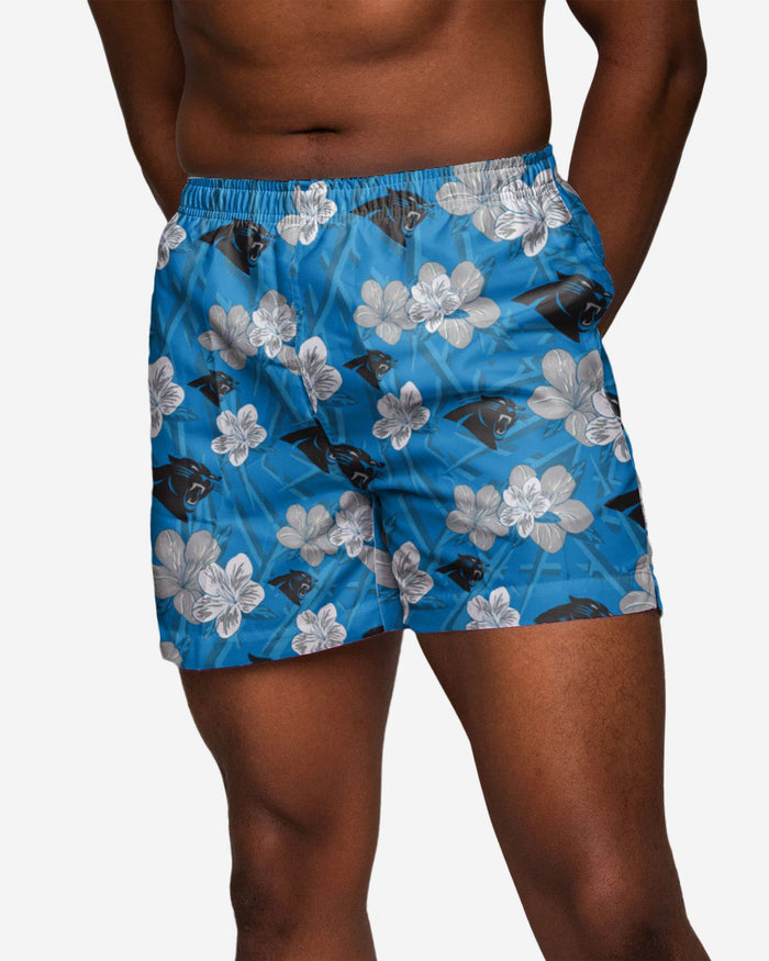 Carolina Panthers Hibiscus Swimming Trunks FOCO S - FOCO.com