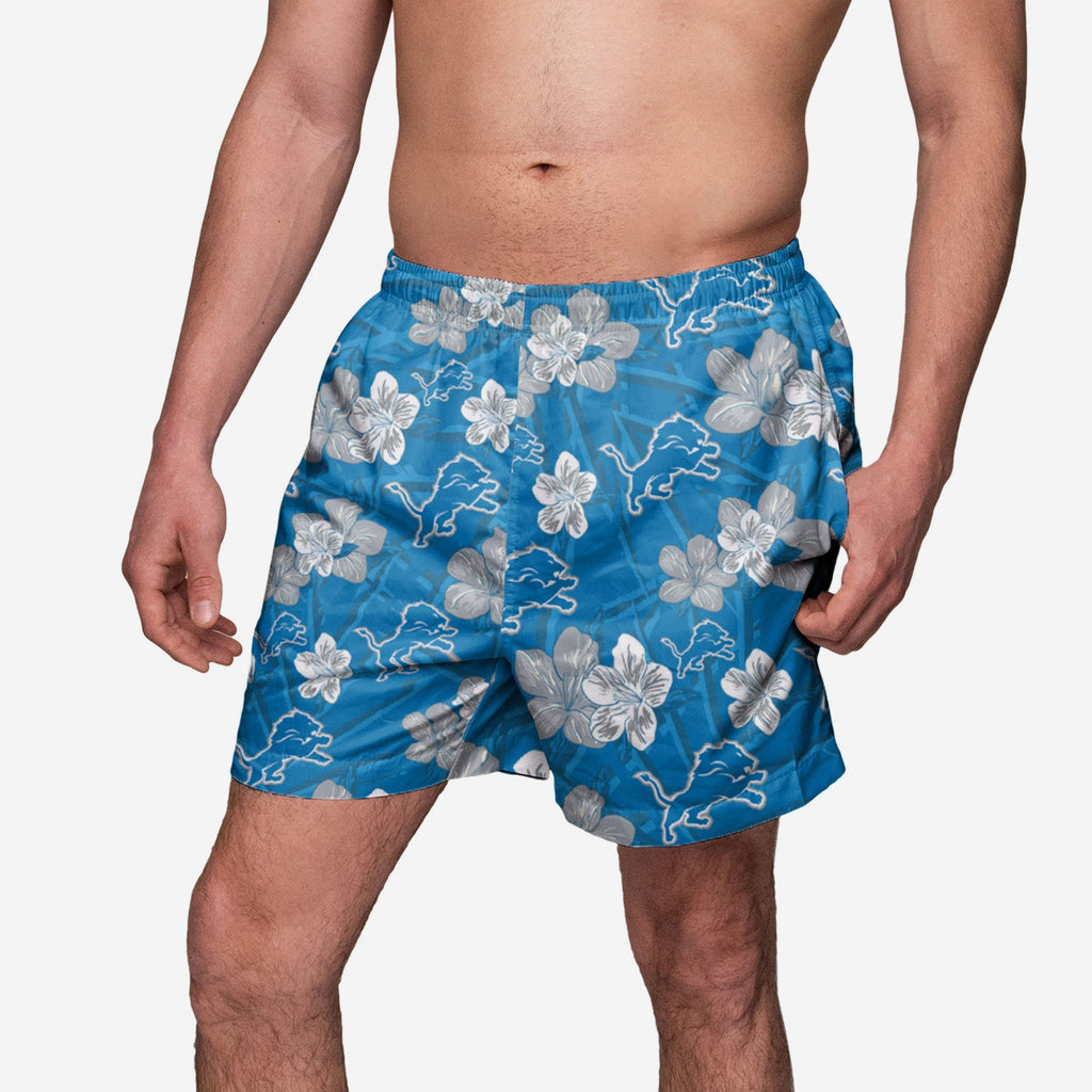 Detroit Lions Hibiscus Swimming Trunks FOCO S - FOCO.com