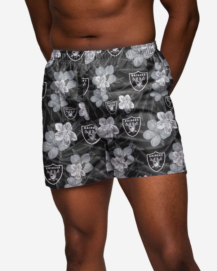 Las Vegas Raiders Hibiscus Swimming Trunks FOCO S - FOCO.com