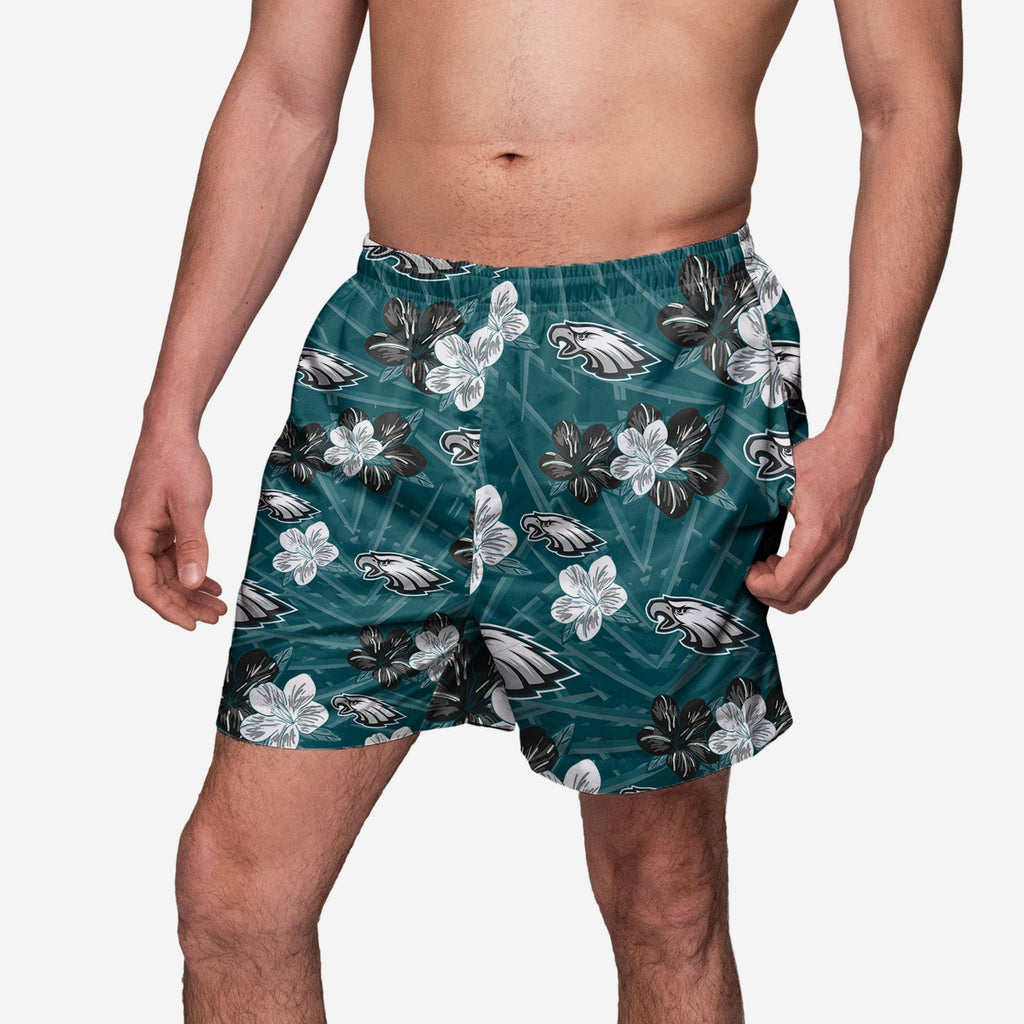Philadelphia Eagles Hibiscus Swimming Trunks FOCO S - FOCO.com
