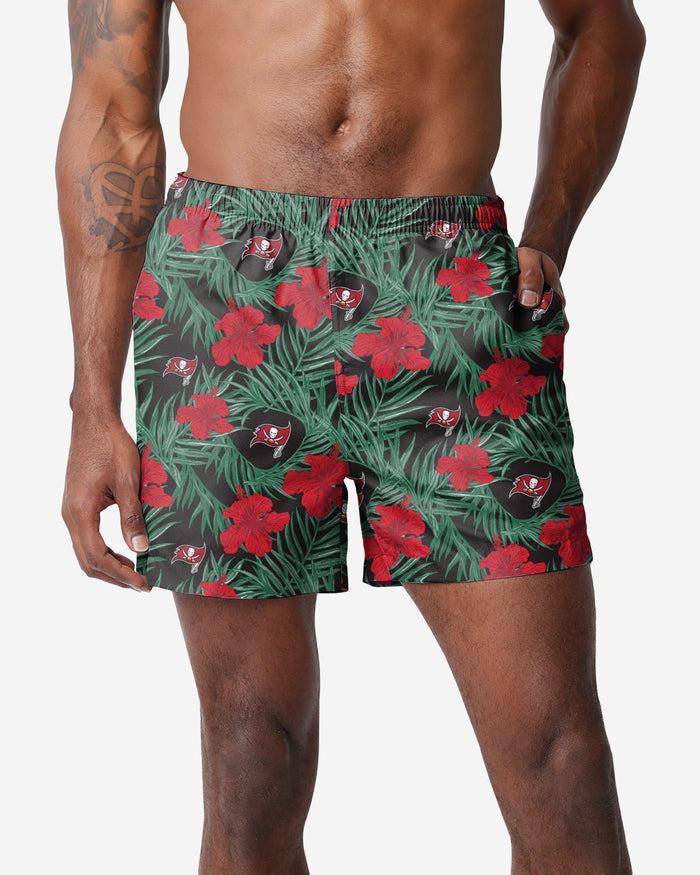 Tampa Bay Buccaneers Hibiscus Swimming Trunks FOCO S - FOCO.com